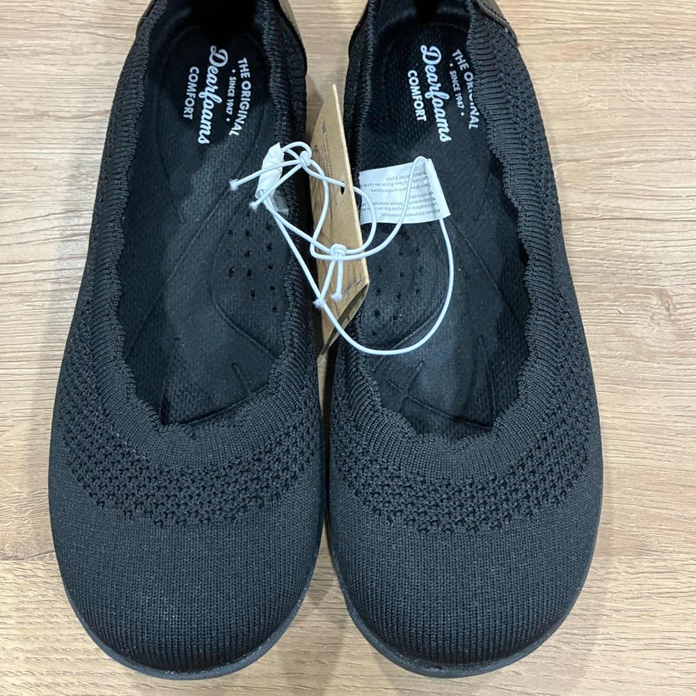 Youth Girl’s Black Knit Slip-On Shoes